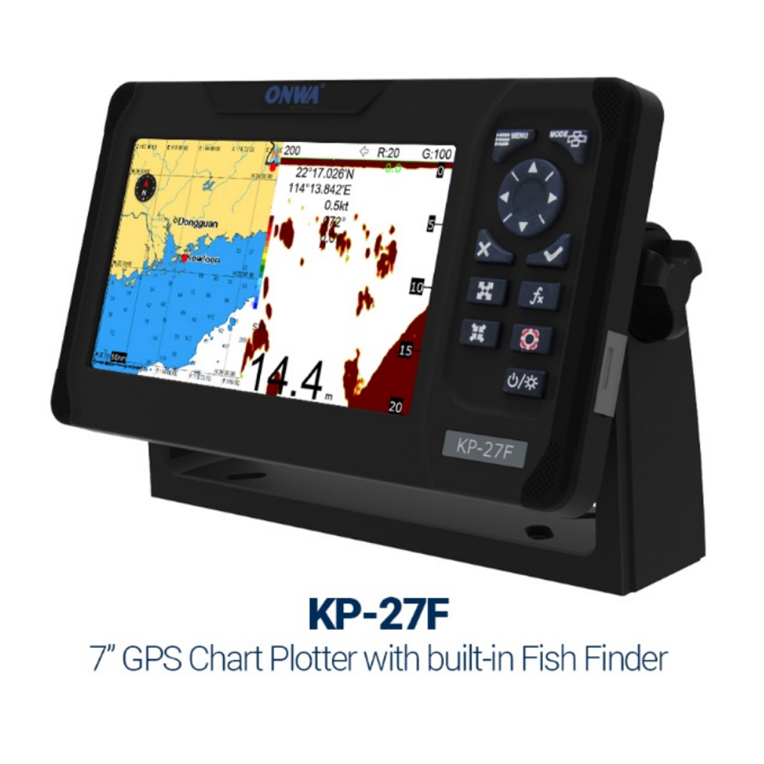 ONWA KP-27F 7 بوصة نظام تحديد  - مراجعة Fish Finder Gps وسعره
